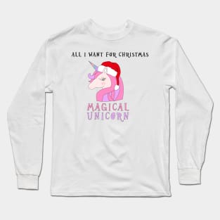 Magical Christmas Unicorn Long Sleeve T-Shirt